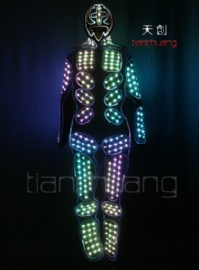 全彩LED光纤连体舞衣和面具
