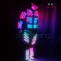 全彩LED发光电子连体服舞衣