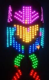 无线2.4G DMX512全彩LED发光电子舞衣