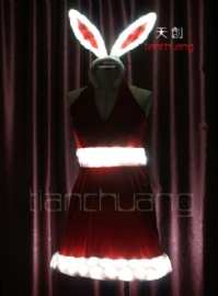白光LED发光圣诞红裙头饰