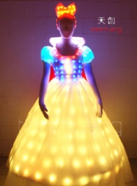 全彩LED发光公主裙和头饰