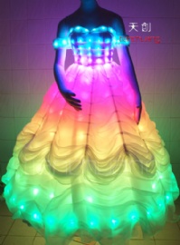 全彩LED发光公主裙和头饰