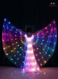 LED light up rainbow isis wings