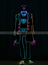 DMX controlled LED fiber optic tron dance clothing on America's Got talent