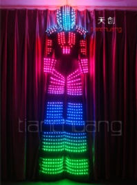 高跷机器人LED发光演出服