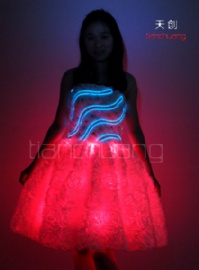 全彩LED玫瑰短裙