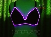 Programable LED Light Fiber Optic Bra