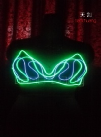 Programable LED Light Fiber Optic Bra