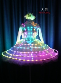 Full Color LED Bubble Skirt with Headware