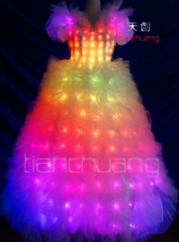 LED发光婚纱裙