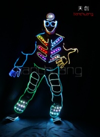 LED发光全彩变色光纤舞蹈服
