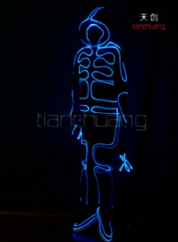 LED发光全彩变色光纤舞蹈服