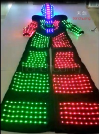 LED发光高跷机器人服装带显示屏